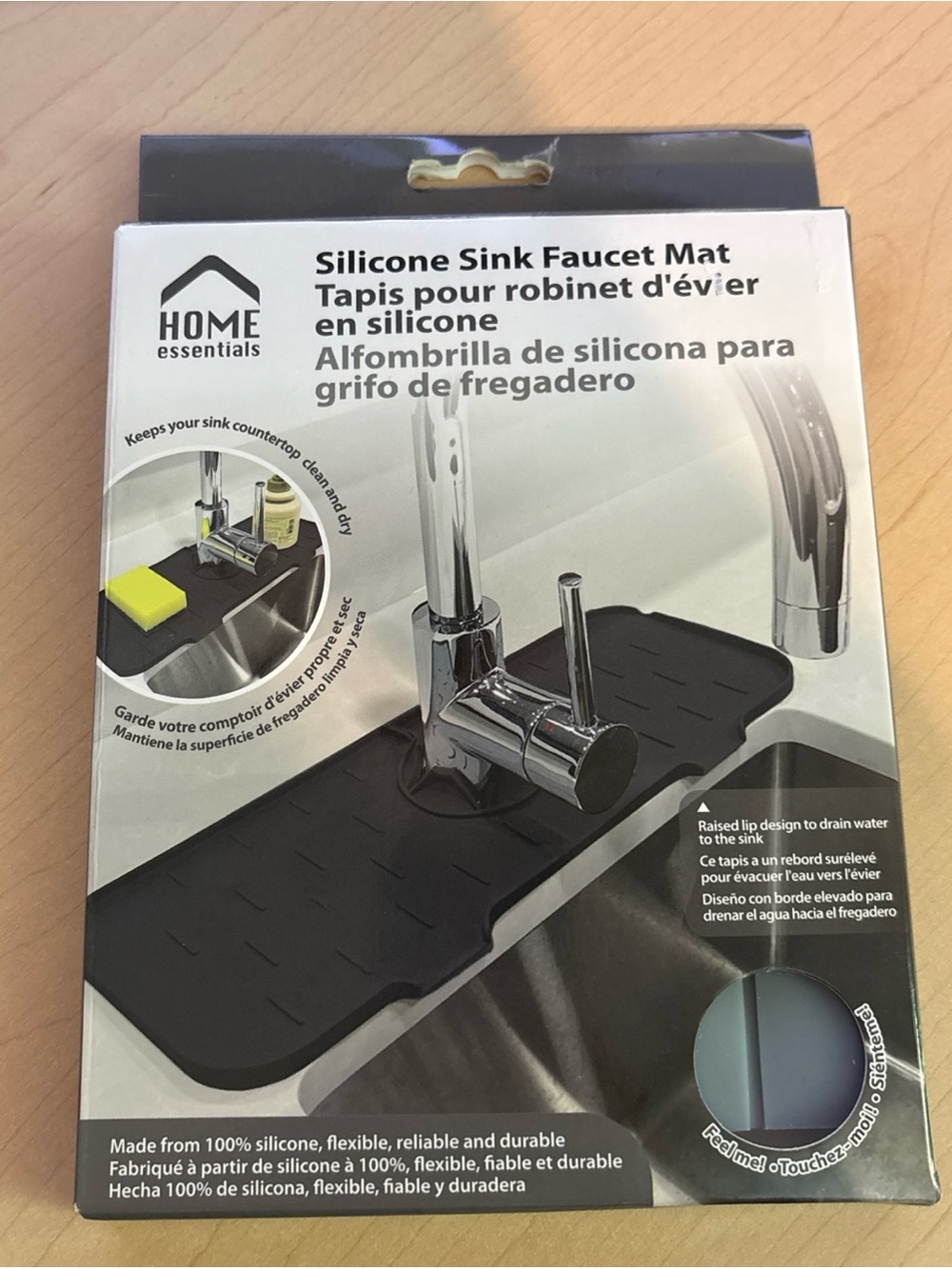 HOME Essentials Silicone Sink Faucet Mat - Gray